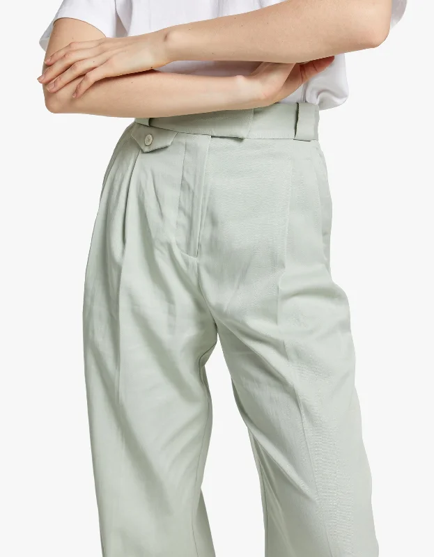 Sara High Waisted Tailored Pant - Melon