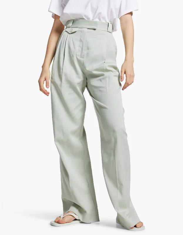 Sara High Waisted Tailored Pant - Melon