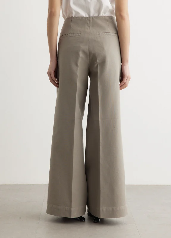 Zip Front Wide Trousers