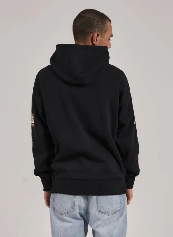 Acid Test Slouch Pull On Hood - Washed Black