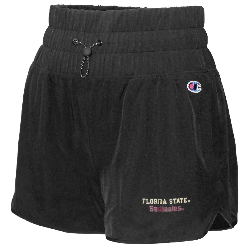 Champion Women's Florida State Seminoles High Waisted Woven Short - Black