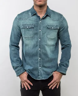 Roper Western Snap Shirt/Shacket - Seafoam