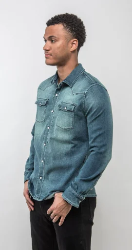 Roper Western Snap Shirt/Shacket - Seafoam