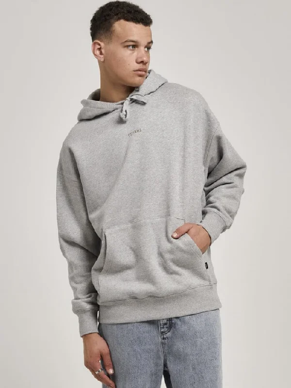 Minimal Thrills Slouch Pull On Hood - Grey Marle