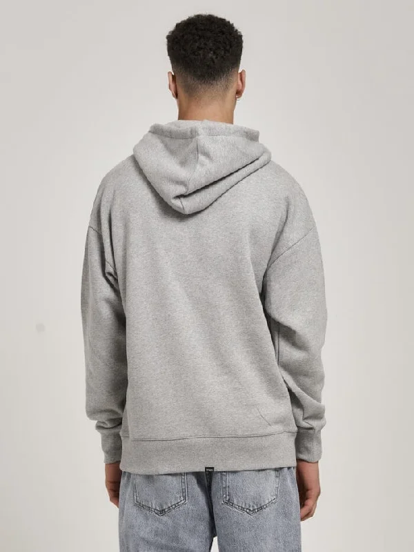 Minimal Thrills Slouch Pull On Hood - Grey Marle