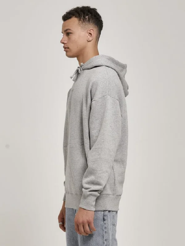 Minimal Thrills Slouch Pull On Hood - Grey Marle