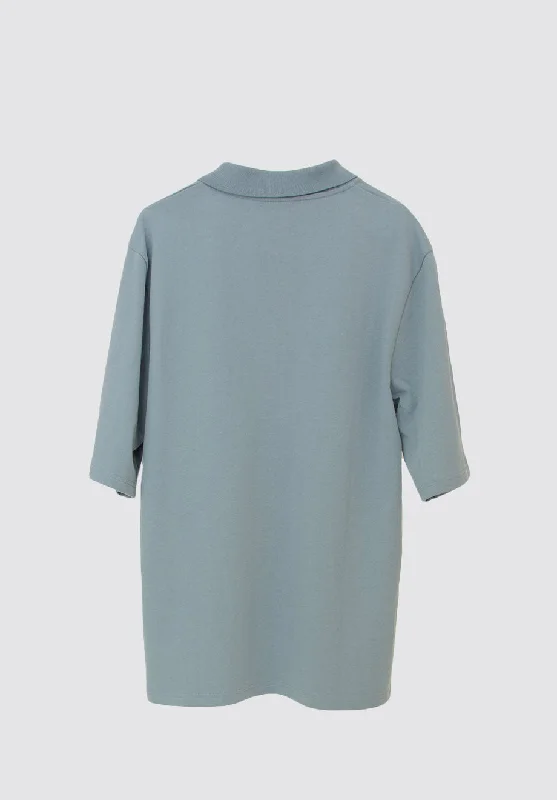 Oversized Polo Shirt | Blue