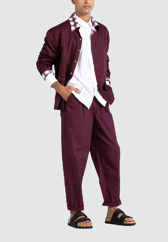 Reversible Jacket Co-ord | Wine (Set of 3)