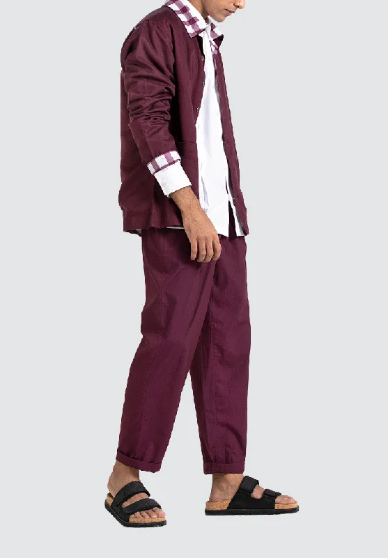 Reversible Jacket Co-ord | Wine (Set of 3)