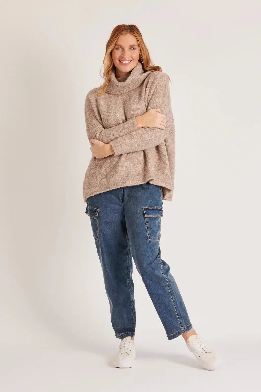 Ellis & Dewey Roll Neck Slouch Jumper