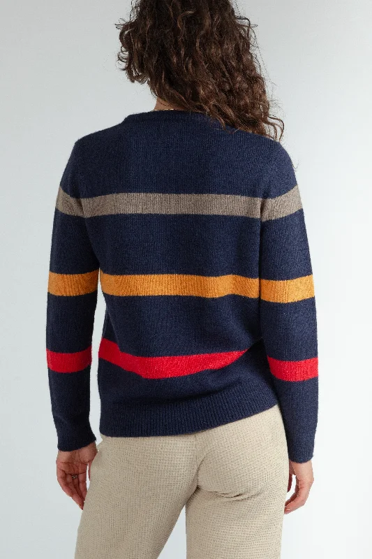 Jad Crew Neck Sweater Navy