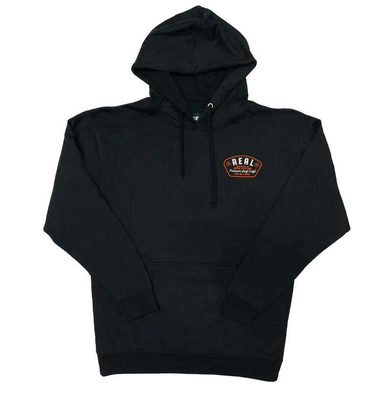 REAL Surf Craft Hooded Sweatshirt-Black