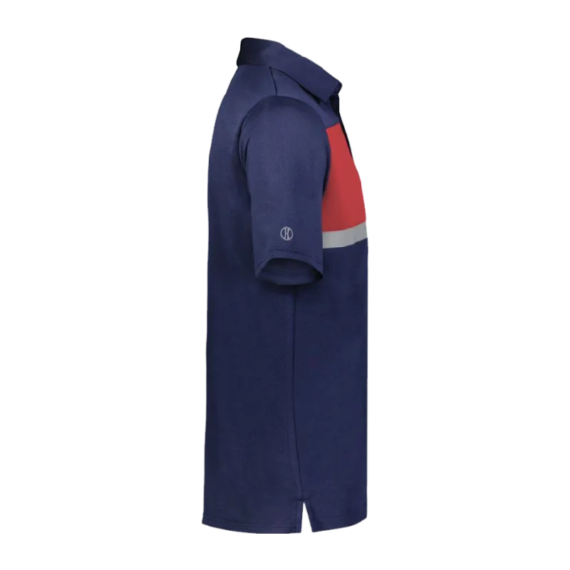 Trident Prism Bold Navy and Red Polo