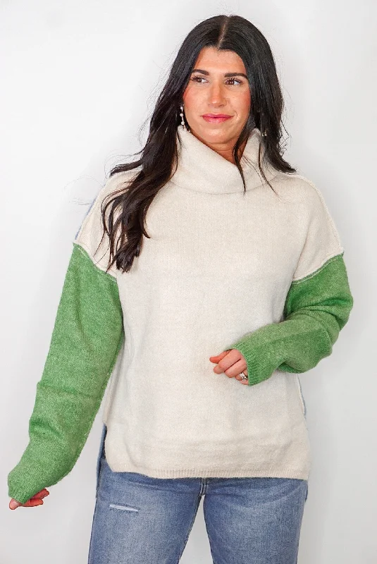 Perfect Harmony Cream Colorblock Sweater