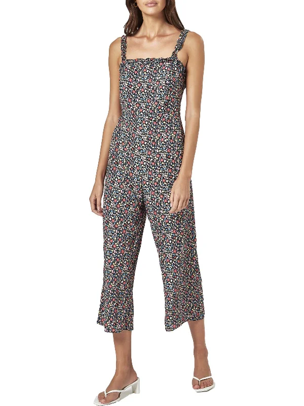 Mason Womens Floral Sleeveless Jumpsuit