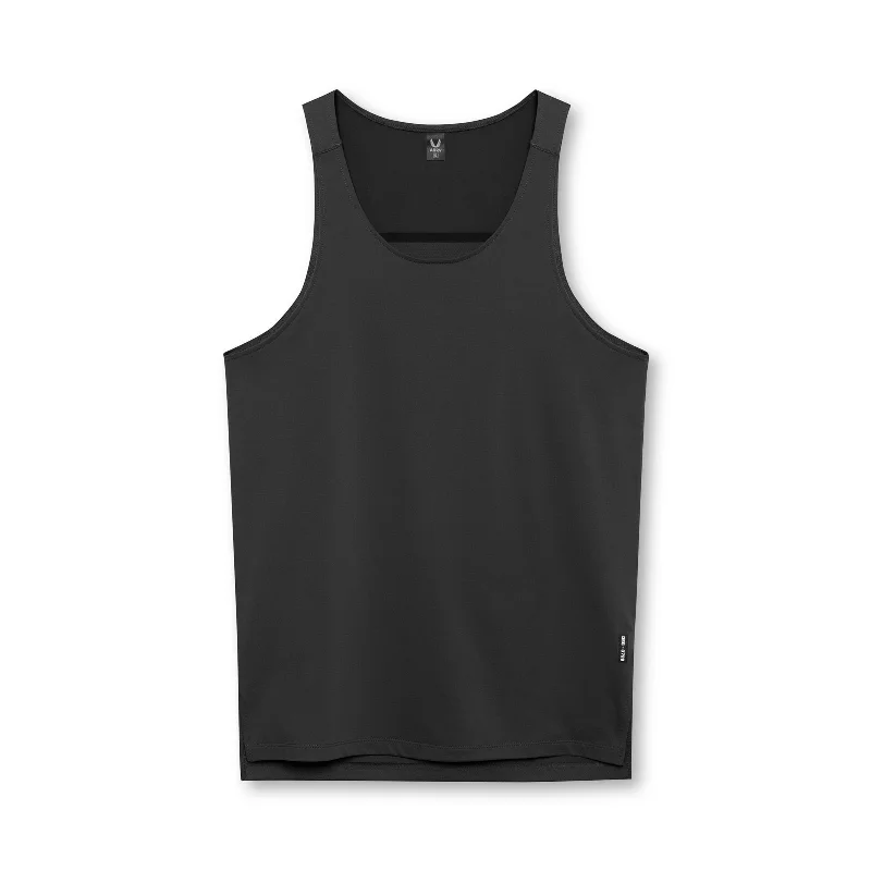 0728. Core Mesh Back Extended Tank - Black