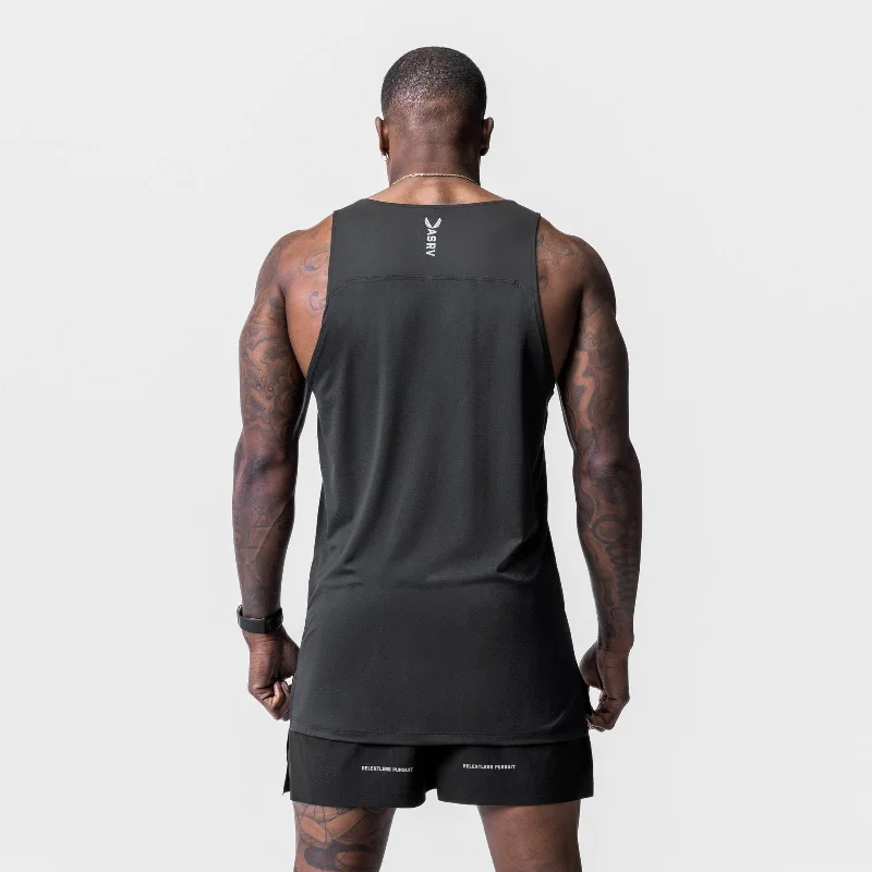 0728. Core Mesh Back Extended Tank - Black