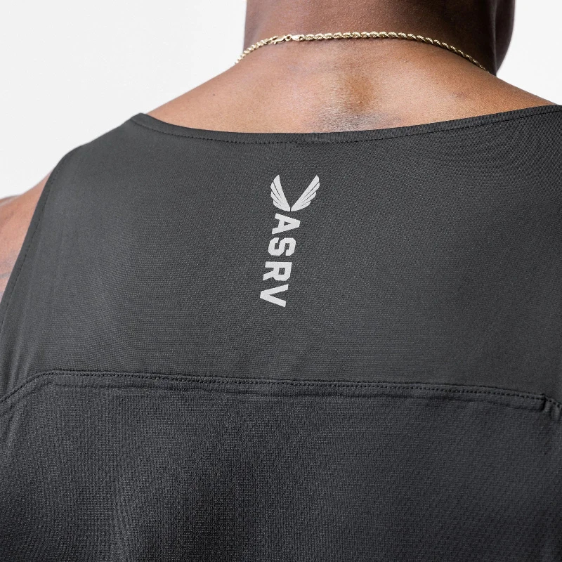 0728. Core Mesh Back Extended Tank - Black