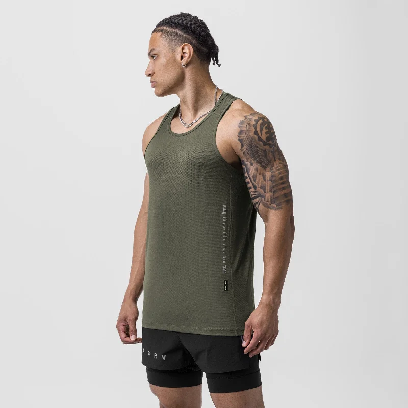 0754. AeroSilver® Training Singlet - Olive ""OTWR""