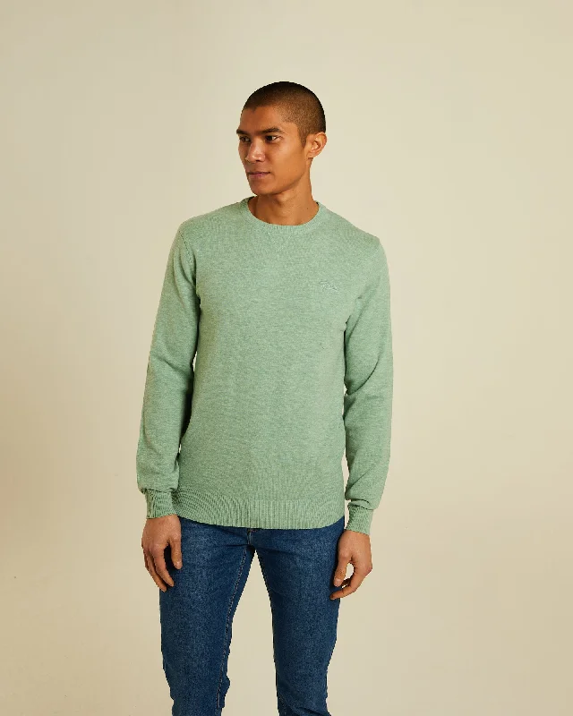 Dylan Round Neck Surf Green Marl