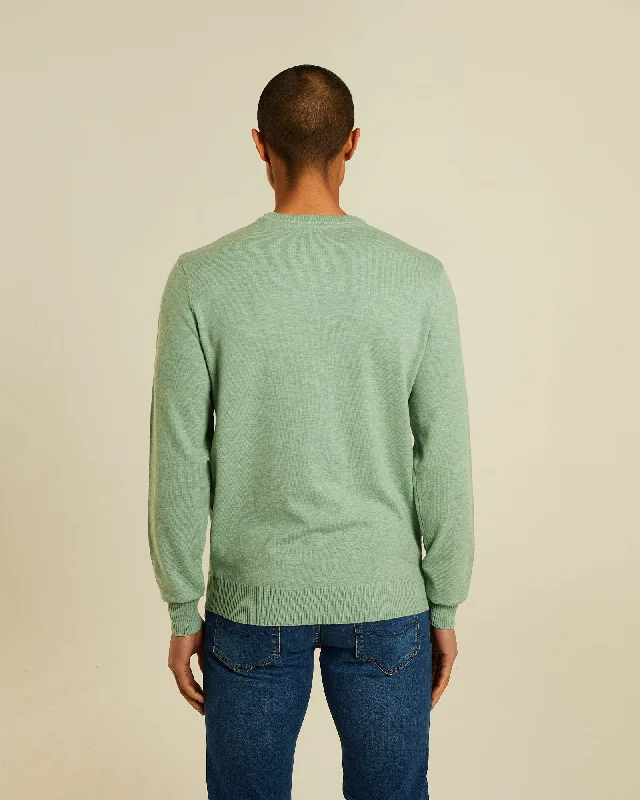 Dylan Round Neck Surf Green Marl