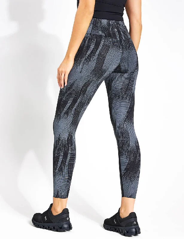 Go Move Reflective High Waisted Gym Leggings - Black