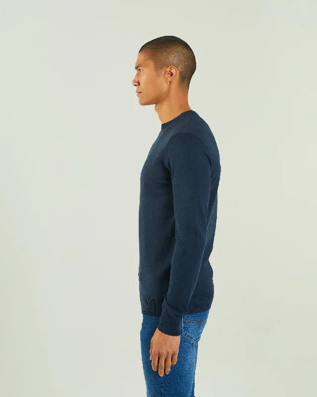 Dylan Round Neck Eclipse Blue Mel