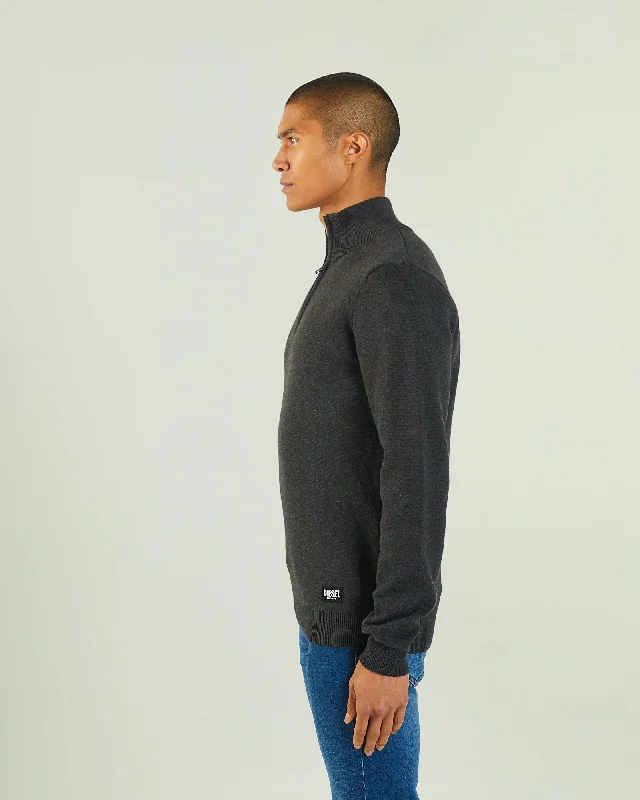 Colter Half Zip Charcoal Marl