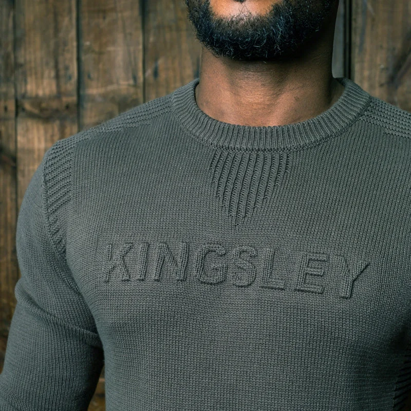 Kingsley Heath Styled Up Pullover Knit Fatigue