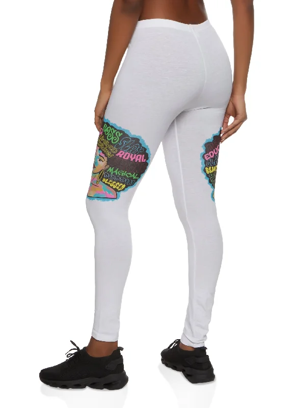 Afro Girl Graphic Leggings