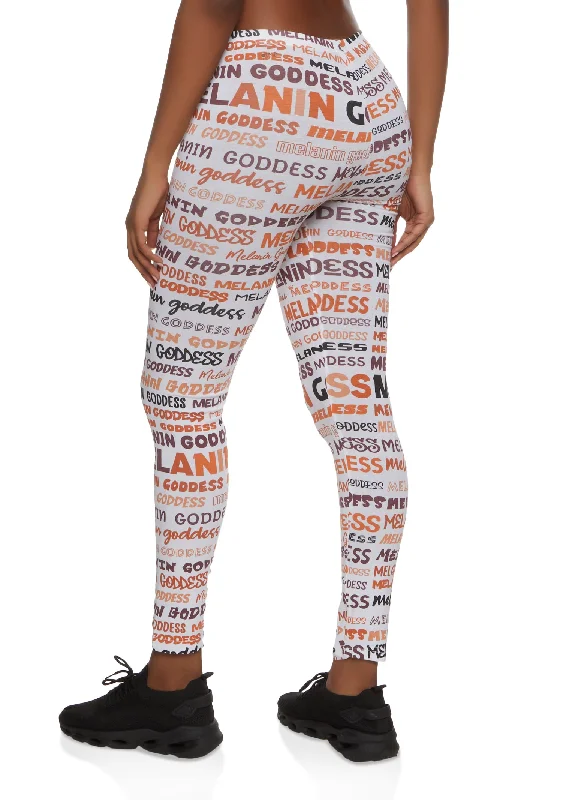 Melanin Goddess Printed Leggings