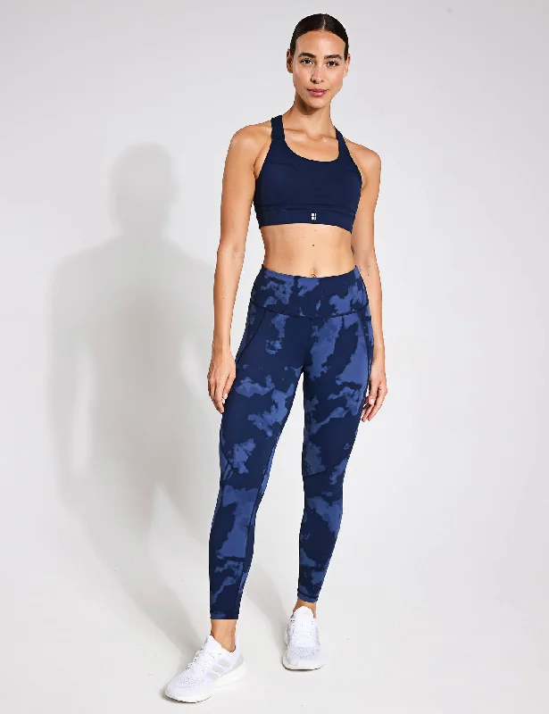 Power 7/8 Gym Leggings - Blue Fade Print