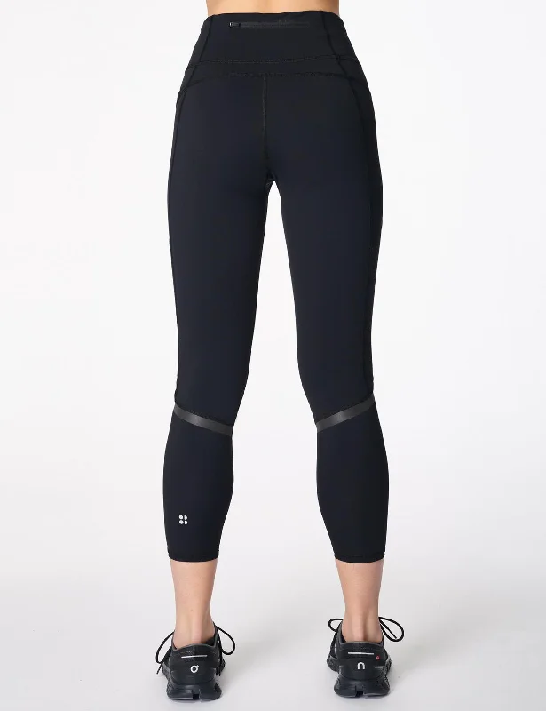 Zero Gravity High Waisted 7/8 Running Tight - Black