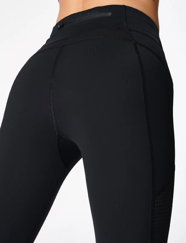 Zero Gravity High Waisted 7/8 Running Tight - Black