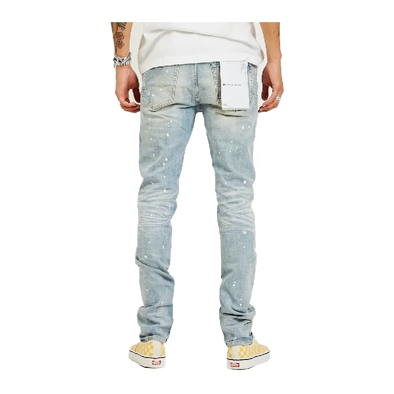 Purple Brand Mens Skinny Fit Jeans P001-LIP Light Indigo Paint